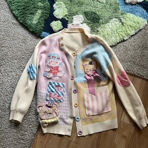 Harajuku kawaii style Patchwork Women's Sweater